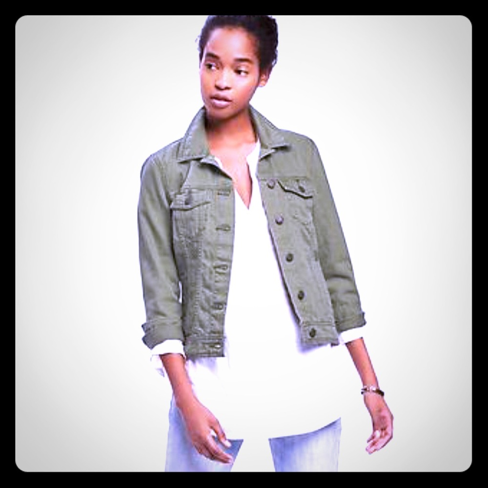 ♻️Old Navy Army Green Jean Jacket